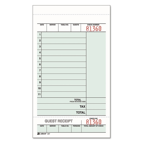 Adams Guest Check Unit Set