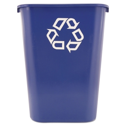 Large blue plastic recycle container 