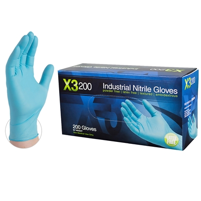 Nitrile Gloves-Disposable, Powder Free, Latex Rubber Free, Food Safe 
