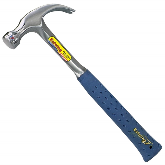 Picture of Estwing Hammer - 16 oz Curved Claw with Smooth Face & Shock Reduction Grip - E3-16C