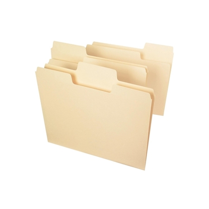 Picture of Smead® SuperTab Heavyweight Folder, Manila, 1/3 Cut, Letter, 50/BX