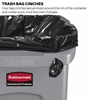 Picture of Rubbermaid Slim Jim w/Venting Channels Trash Can, Receptacle, Rectangular, Plastic, 23gal, Black (RCP354060BK)