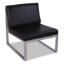 Alera black and silver armless chair