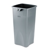 gray 23 gallon untouchable square wastebasket 