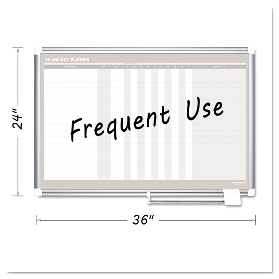 Silver frame in-out magnetic dry erase board 