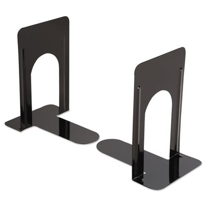 Universal Black Steel Economy Nonskid Bookends 