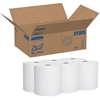 6 Rolls/ Carton of White Hard Roll Paper Towel 