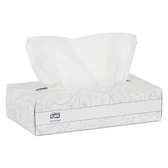 Tork Universal Facial Tissue 2-Ply, White, 100 SheetsBox, 30 BoxesCarton