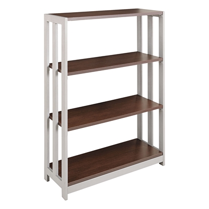 Linea Italia® LITTR735MOC Trento Line Bookcase, Three-Shelf, Mocha