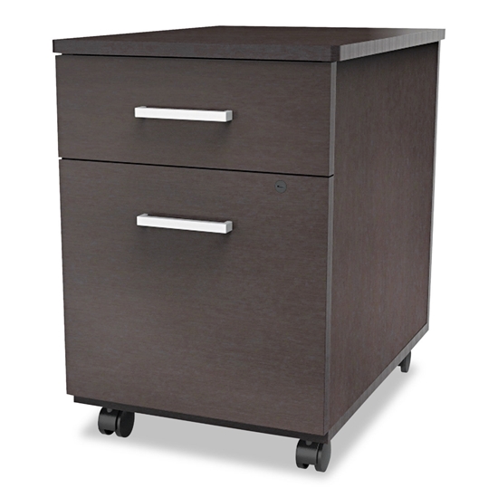 Linea Italia® LITTR752MOC Trento Line Mobile Pedestal File Drawer, Mocha