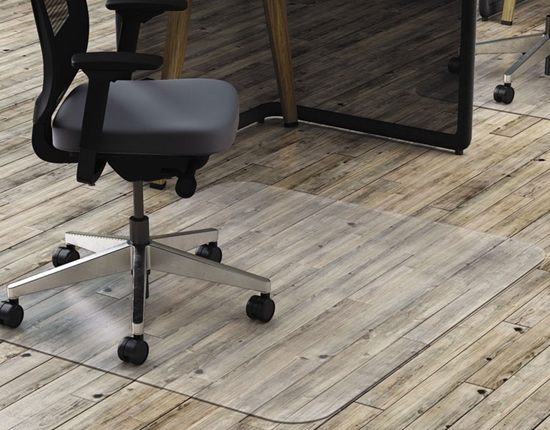 Clear Polycarbonate All Day Use Chair Mat for Hard Floor, 46 x 60 