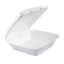 White Foam Hinged Lid Containers, 200/Carton
