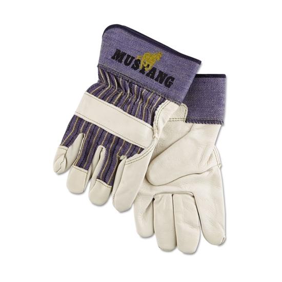 Mustang Mig/tig Leather Welding Gloves, White/russet, Large, 12 Pairs