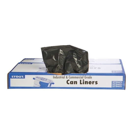 Total Recycled Content Plastic Trash Bags, 60 Gal, 1.5 Mil, 38" X 60", Brown/black, 100/carton