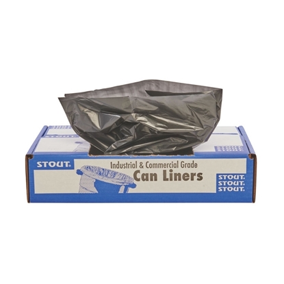 Total Recycled Content Plastic Trash Bags, 56 Gal, 1.5 Mil, 43" X 49", Brown/black, 100/carton