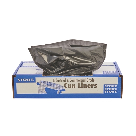 Total Recycled Content Plastic Trash Bags, 65 Gal, 1.5 Mil, 50" X 51", Brown/black, 100/carton