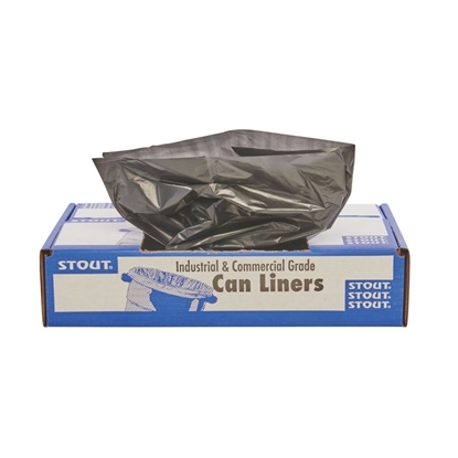 Total Recycled Content Plastic Trash Bags, 10 Gal, 1 Mil, 24" X 24", Brown/black, 250/carton