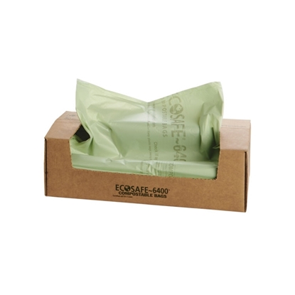 EcoSAfe-6400 Compostable Compost Bags, .85mil, 48 x 60, Green, 30/Box